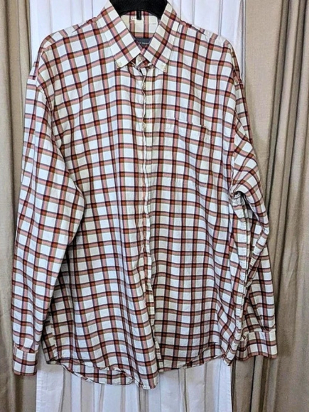 Hickey Freeman Plaid Cotton Button Down XL Like New